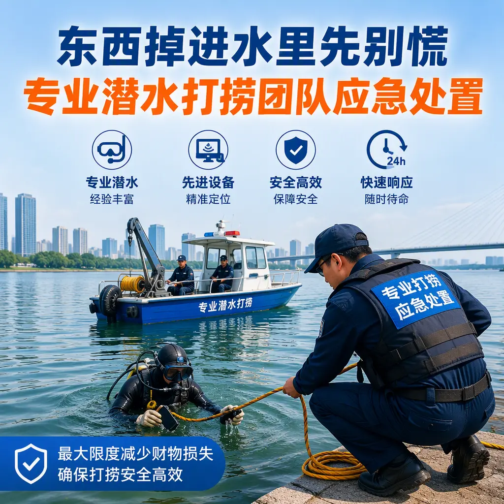 多伦东西掉进水里先别慌，专业潜水打捞团队应急处置